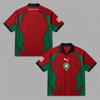 Morocco World Cup 2026 Collar Soccer Jersey PVT01