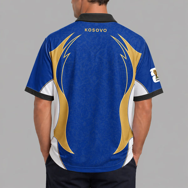 Kosovo World Cup 2026 Collar Soccer Jersey PVT01