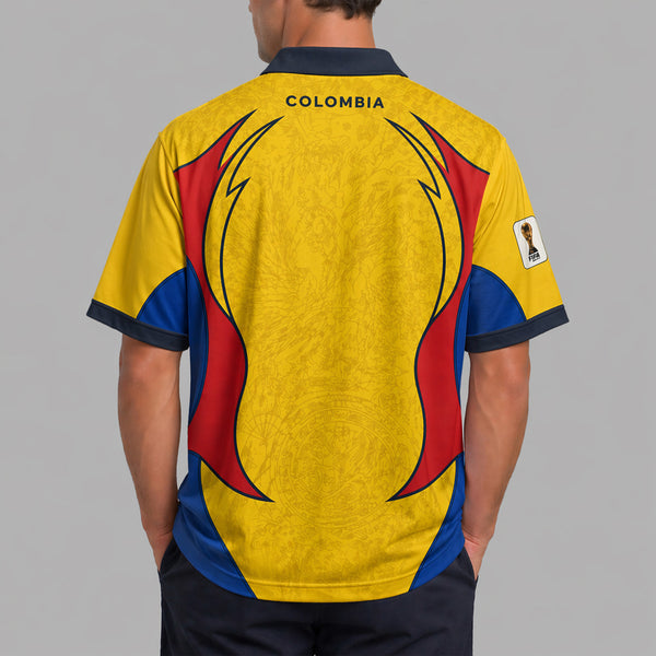 Colombia World Cup 2026 Collar Soccer Jersey PVT01