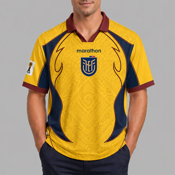 Ecuador World Cup 2026 Collar Soccer Jersey PVT01