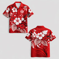 Tunisia World Cup 2026 Floral Hawaiian Shirt PVT02