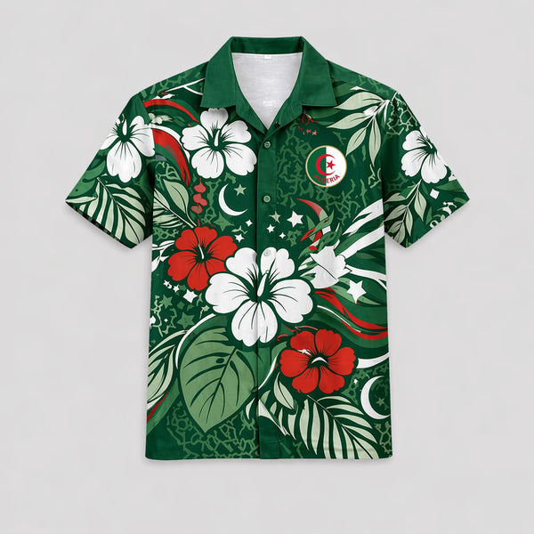Algeria World Cup 2026 Floral Hawaiian Shirt PVT02