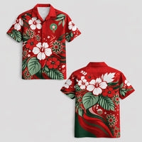 Morocco World Cup 2026 Floral Hawaiian Shirt PVT02