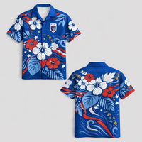 Cape Verde World Cup 2026 Floral Hawaiian Shirt PVT02