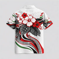 Iraq World Cup 2026 Floral Hawaiian Shirt PVT02