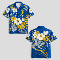 Sweden World Cup 2026 Floral Hawaiian Shirt PVT02