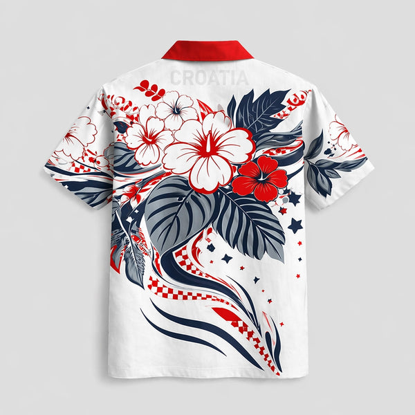 Croatia World Cup 2026 Floral Hawaiian Shirt PVT02