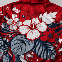 Norway World Cup 2026 Floral Hawaiian Shirt PVT02