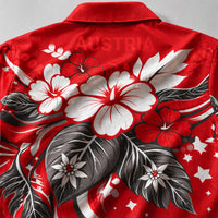 Austria World Cup 2026 Floral Hawaiian Shirt PVT02