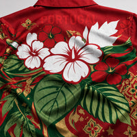 Portugal World Cup 2026 Floral Hawaiian Shirt PVT02