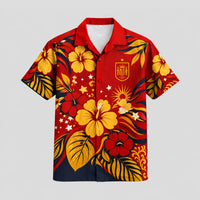 Spain World Cup 2026 Floral Hawaiian Shirt PVT02