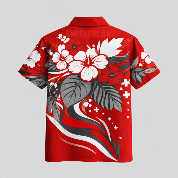 Switzerland World Cup 2026 Floral Hawaiian Shirt PVT02