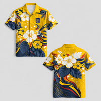 Ecuador World Cup 2026 Floral Hawaiian Shirt PVT02