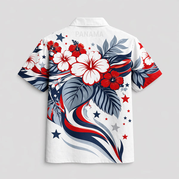Panama World Cup 2026 Floral Hawaiian Shirt PVT02