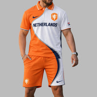 Netherlands 2026 World Cup Polo Short Set PL004