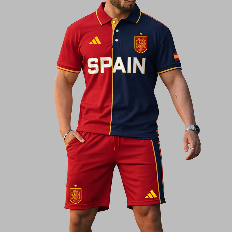 Spain 2026 World Cup Polo Short Set PL004
