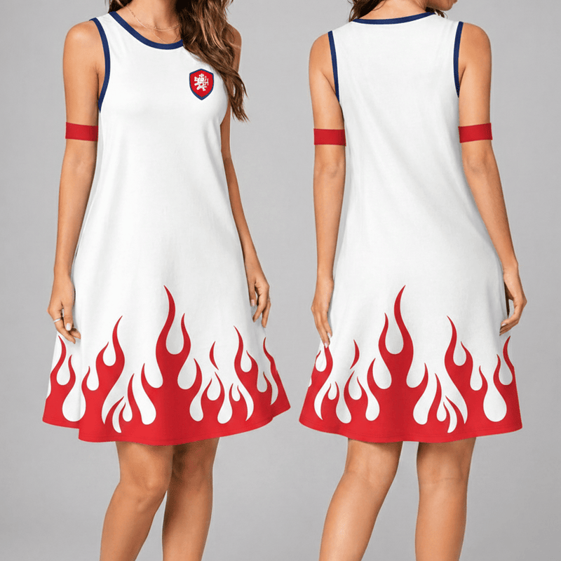 Czech Republic World Cup 2026 Summer Dress Flame Dress