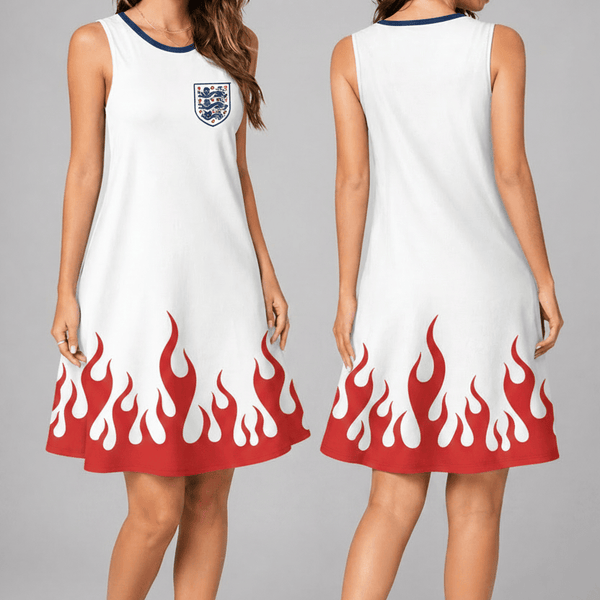 England World Cup 2026 Summer Dress Flame Dress