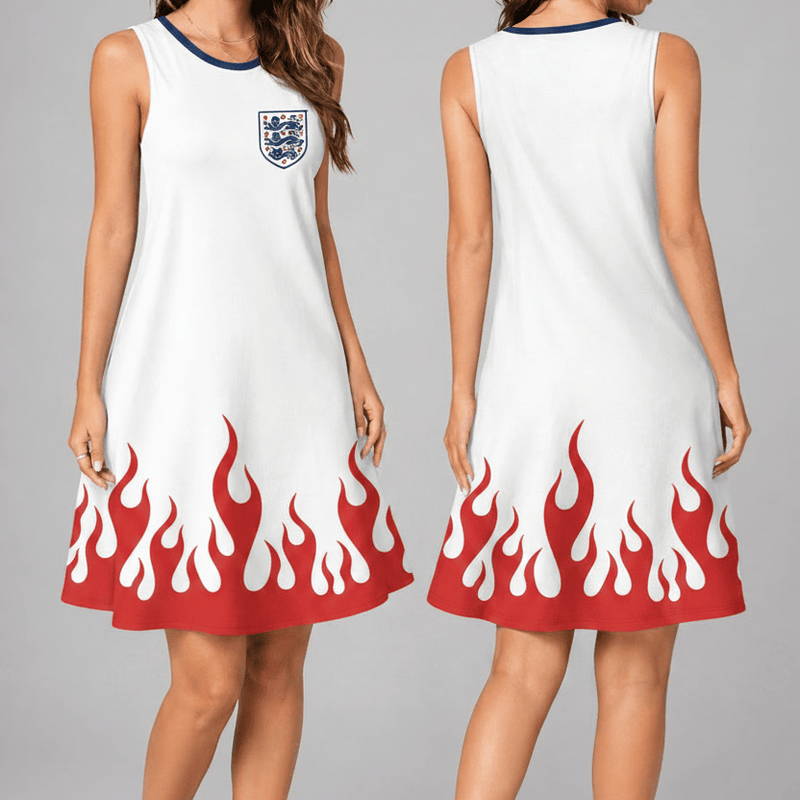 England World Cup 2026 Summer Dress Flame Dress