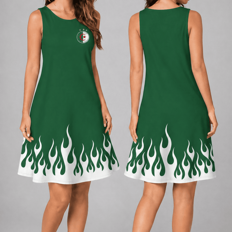 Algeria World Cup 2026 Summer Dress Flame Dress