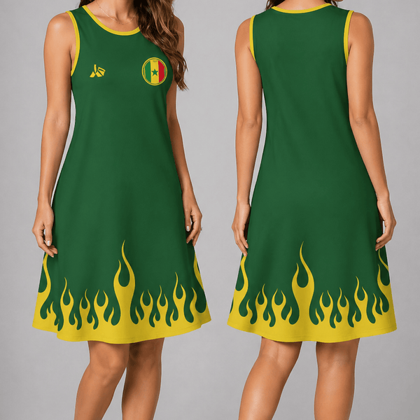 Senegal World Cup 2026 Summer Dress Flame Dress