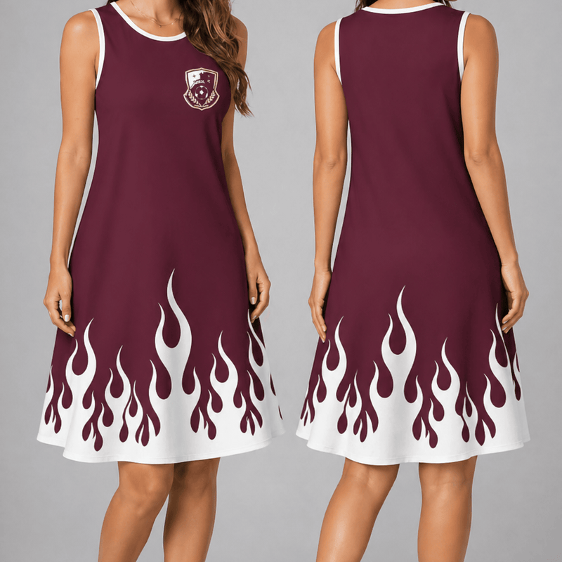 Qatar World Cup 2026 Summer Dress Flame Dress