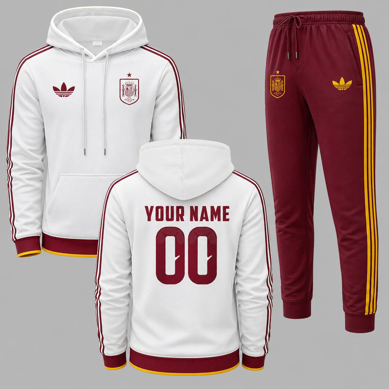 Spain 2026 World Cup Away Hoodie Jogger Set PVT03