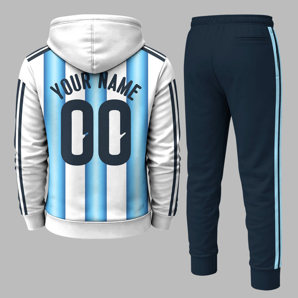 Argentina 2026 World Cup Home Hoodie Jogger Set PVT03