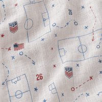 USA Soccer Team Soccer Pattern Women Linen Shirt