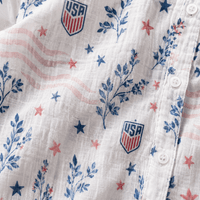 USA Soccer Team Floral Women Linen Shirt