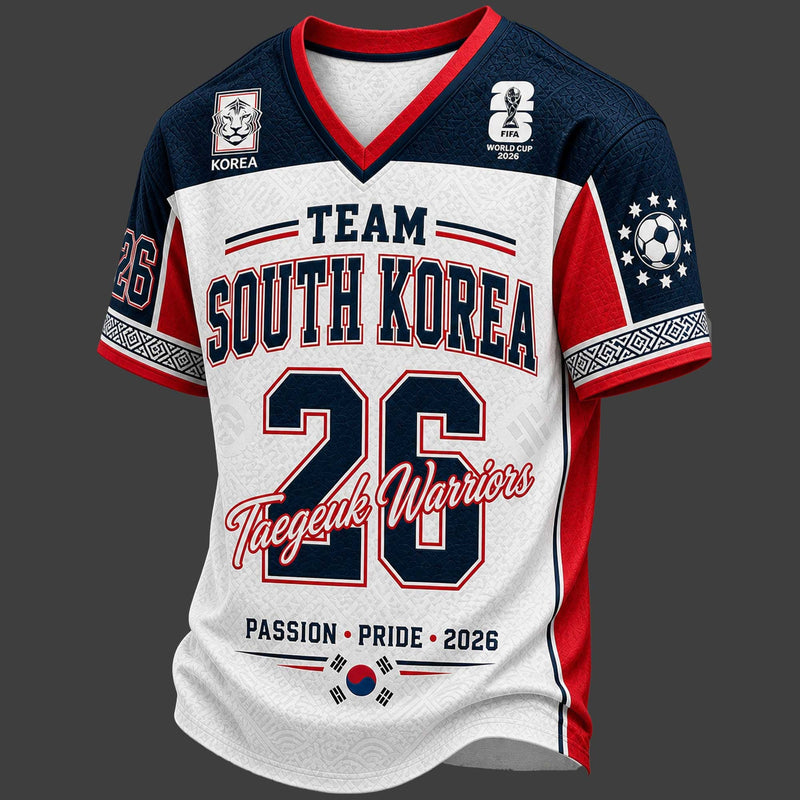 South Korea World Cup 2026 V-Neck Jersey