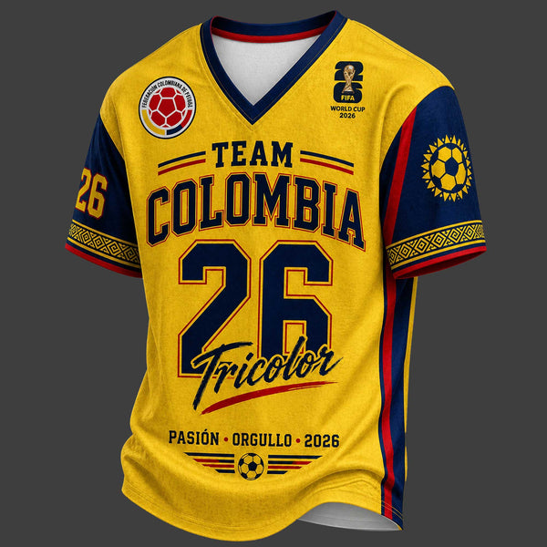 Colombia World Cup 2026 V-Neck Jersey