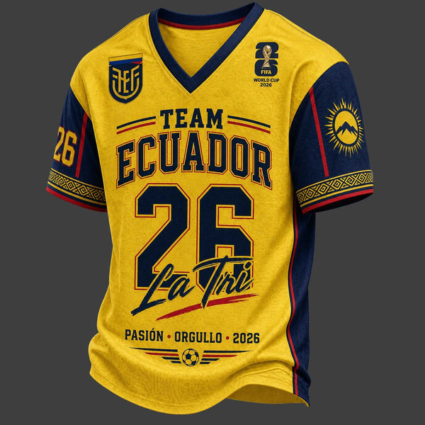 Ecuador World Cup 2026 V-Neck Jersey