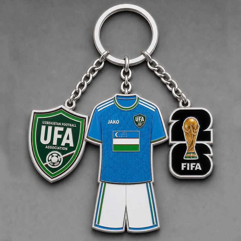 Uzbekistan World Cup 2026 Keychain