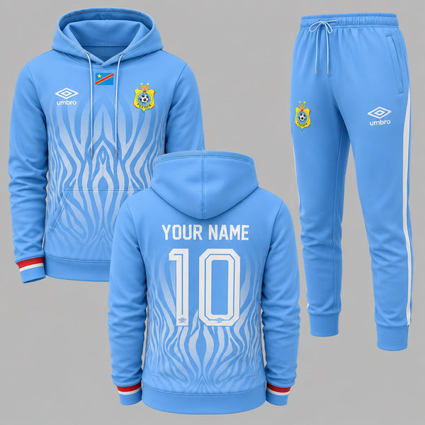 DR Congo 2026 World Cup Home Hoodie Jogger Set PVT03
