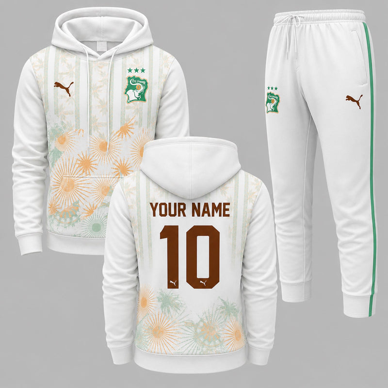 Ivory Coast 2026 World Cup Away Hoodie Jogger Set PVT03