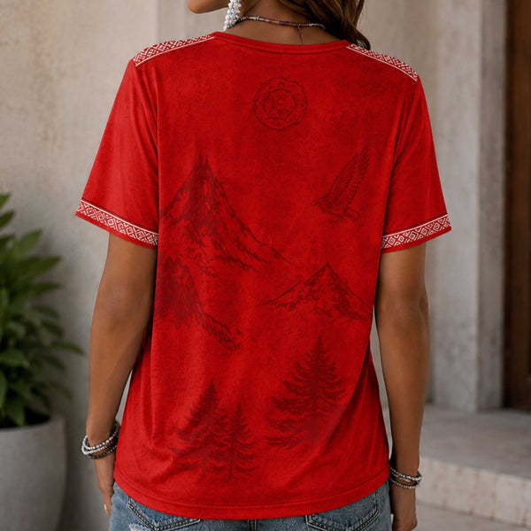 Canada World Cup 2026 Heritage Women V-neck Shirt