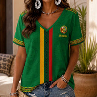 Senegal World Cup 2026 Heritage Women V-neck Shirt