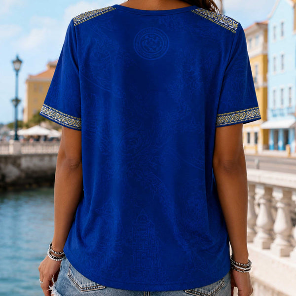 Curaçao World Cup 2026 Heritage Women V-neck Shirt