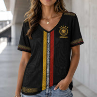 Germany World Cup 2026 Heritage Women V-neck Shirt
