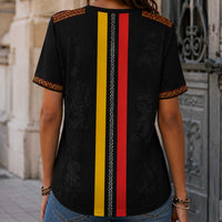 Belgium World Cup 2026 Heritage Women V-neck Shirt
