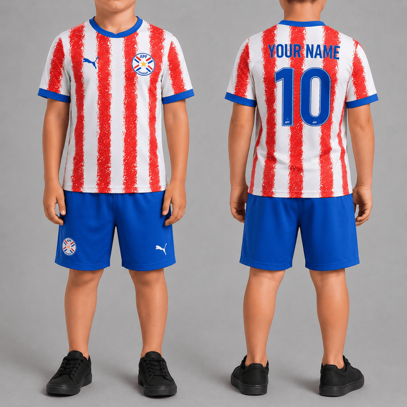 Paraguay World Cup 2026 Home Kits For Kid