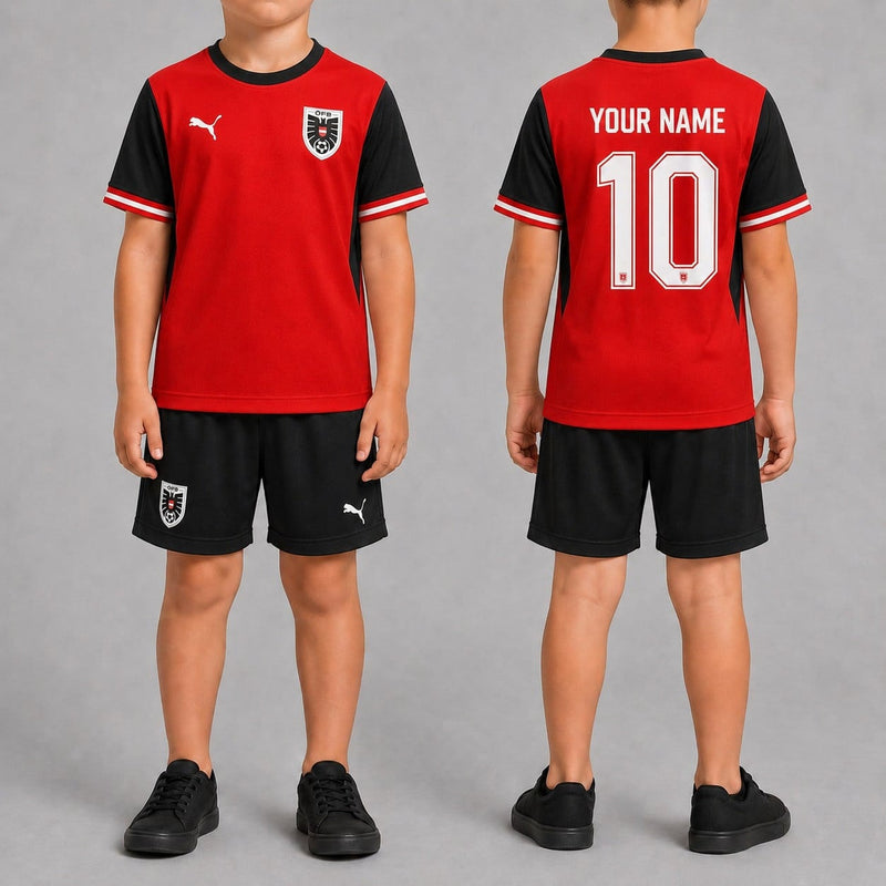 Austria World Cup 2026 Home Kits For Kid