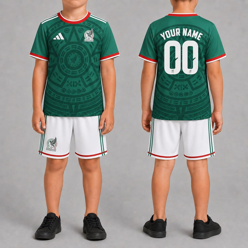 Mexico World Cup 2026 Home Kits For Kid