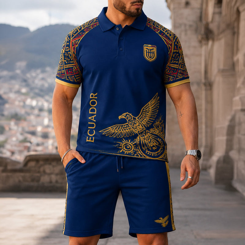 Ecuador World Cup 2026 Polo Short Set PVT015