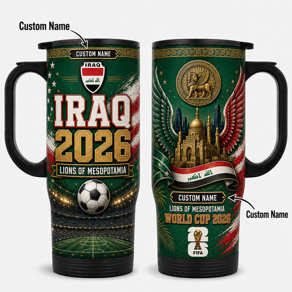 Iraq World Cup 2026 Travel Tumbler PVT021