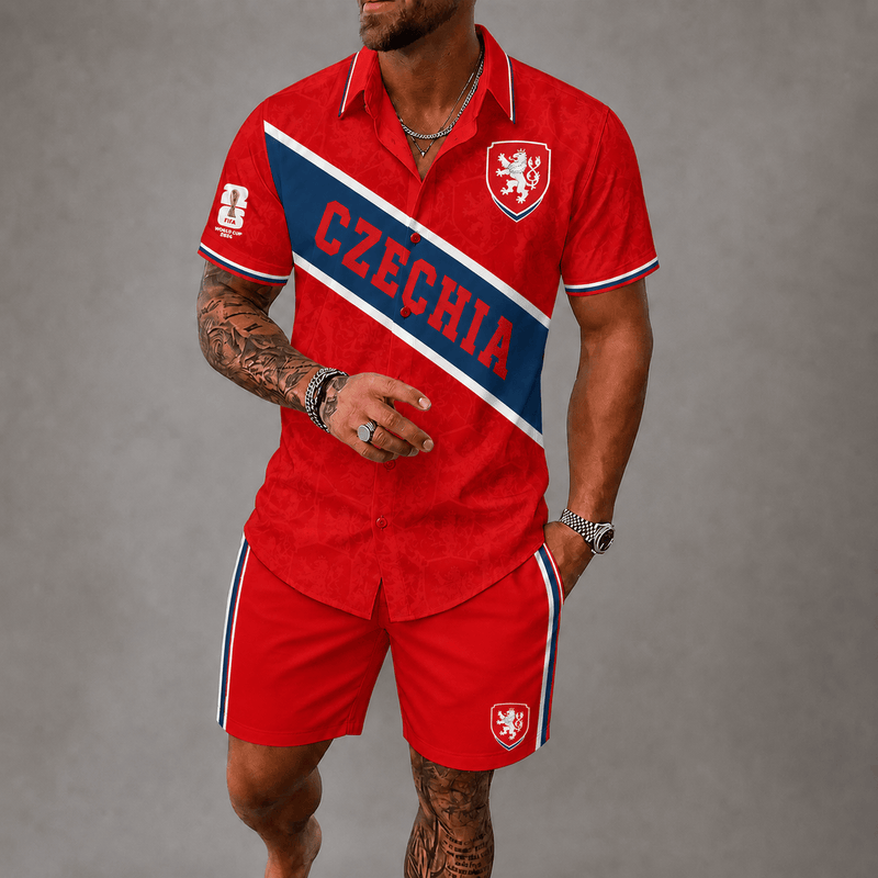 Czech Republic World Cup 2026 Hawaii Short Set PVT023