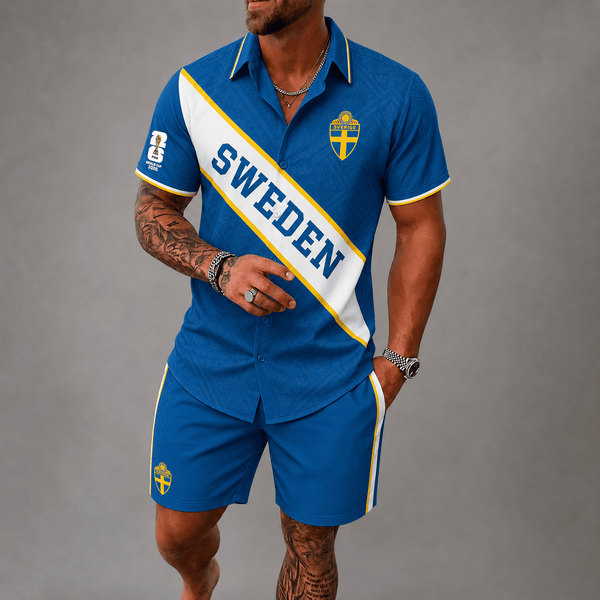 Sweden World Cup 2026 Hawaii Short Set PVT023