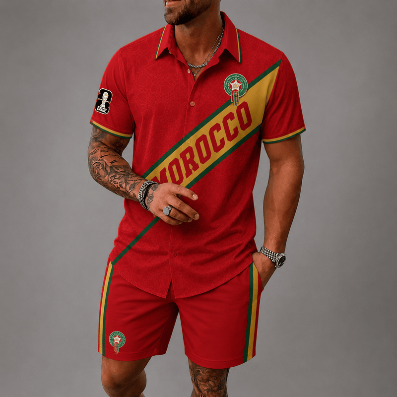 Morocco World Cup 2026 Hawaii Short Set PVT023