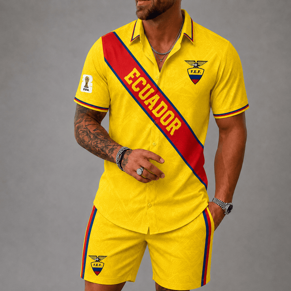 Ecuador World Cup 2026 Hawaii Short Set PVT023